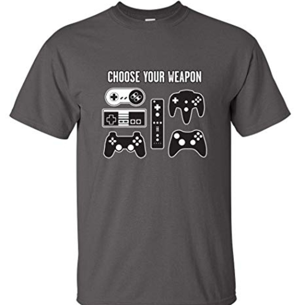 Choose Your Weapon Gamer Grey T-Shirt